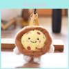Soft Pizza Sandwich Plush Toy Keychain With Smiling Expression For Kids Gift And Bag Accessory