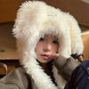Long Rabbit Ears Women's Plush Caps Cute Winter Beanies Hats Sweet Fuzzy Bunny Hat  Ski