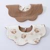 Double-Sided Waterproof Cotton Baby Bib - 360° Rotating, Breathable Gauze Saliva Towel