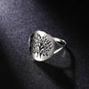Retro Tree of Life Stainless Steel Ring for Men and Women Lucky Talisman Jewelry Fashion Wide Finger Ring Birthday Gift