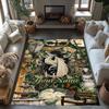 Gothic Illustrations Customized Name Carpet Suitable for Kitchen Foyer Dormitory Balcony Anti-slip Rug Office Home Decor
