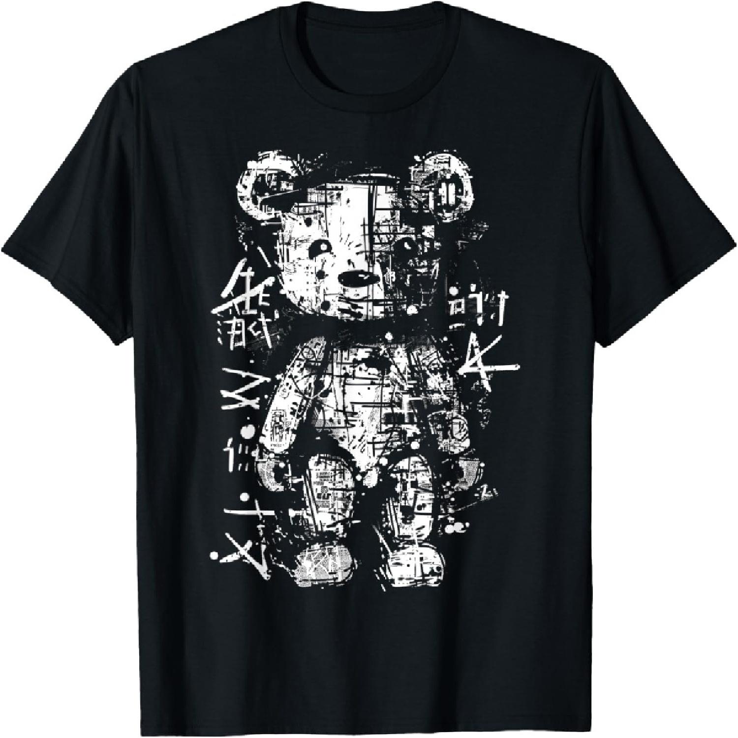 Медведь Картина Искусство Рисунок Текст Графика Аниме Футболка S