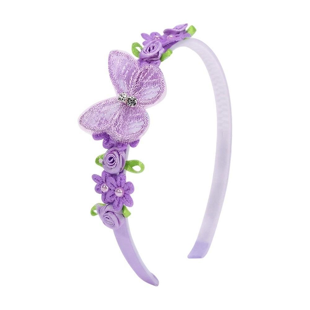 Handmade Children Girls Headband Flower Butterfly Kids Hair Head Hoop Bands Headdress Accessories