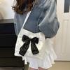Large Capacity Bow Handbag Creativity Reusable Korean Style Shoulder Bags Canvas Bag Shopping Bag Casual Tote Bags