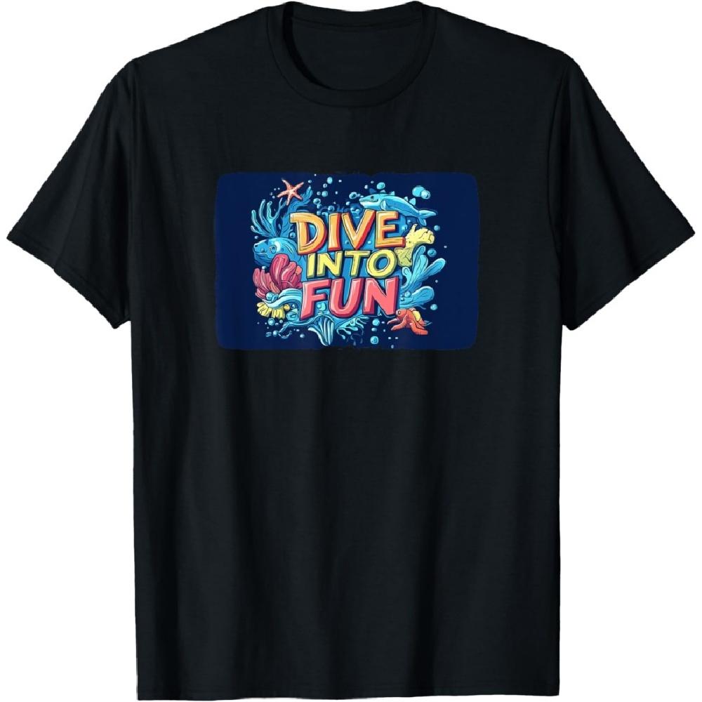 Funny Underwater World with dive into Fun Speech Costume T-Shirt XXXXXL чёрный