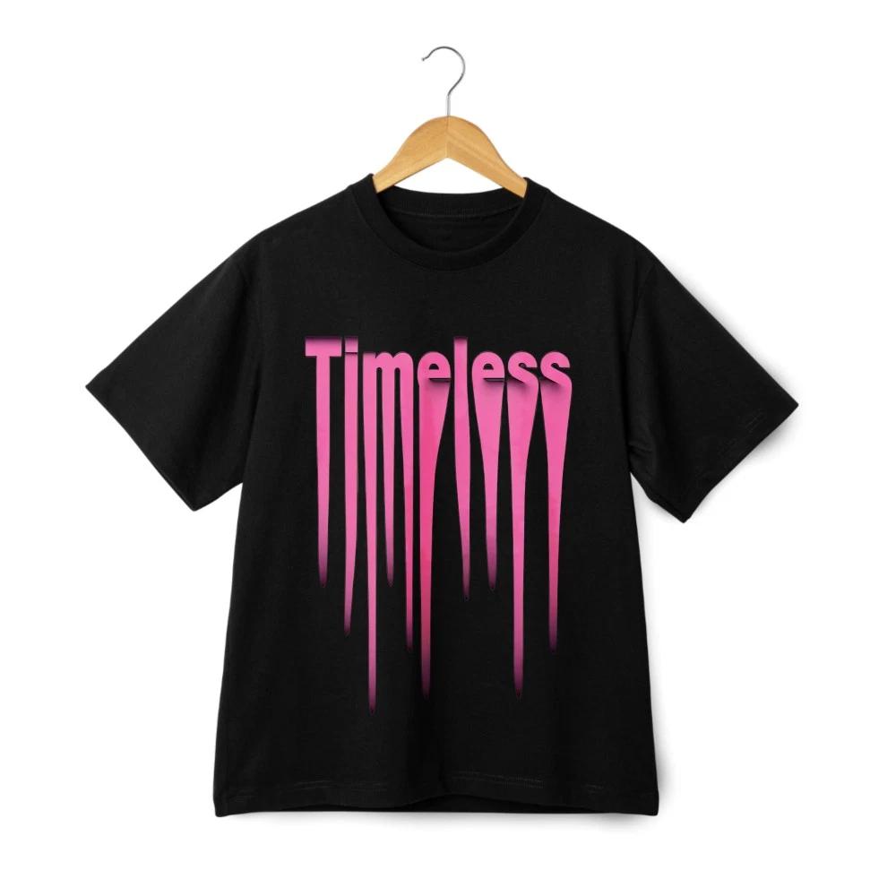 Timeless Art Font Casual T-shirt, Unisex in Black and White 4XL