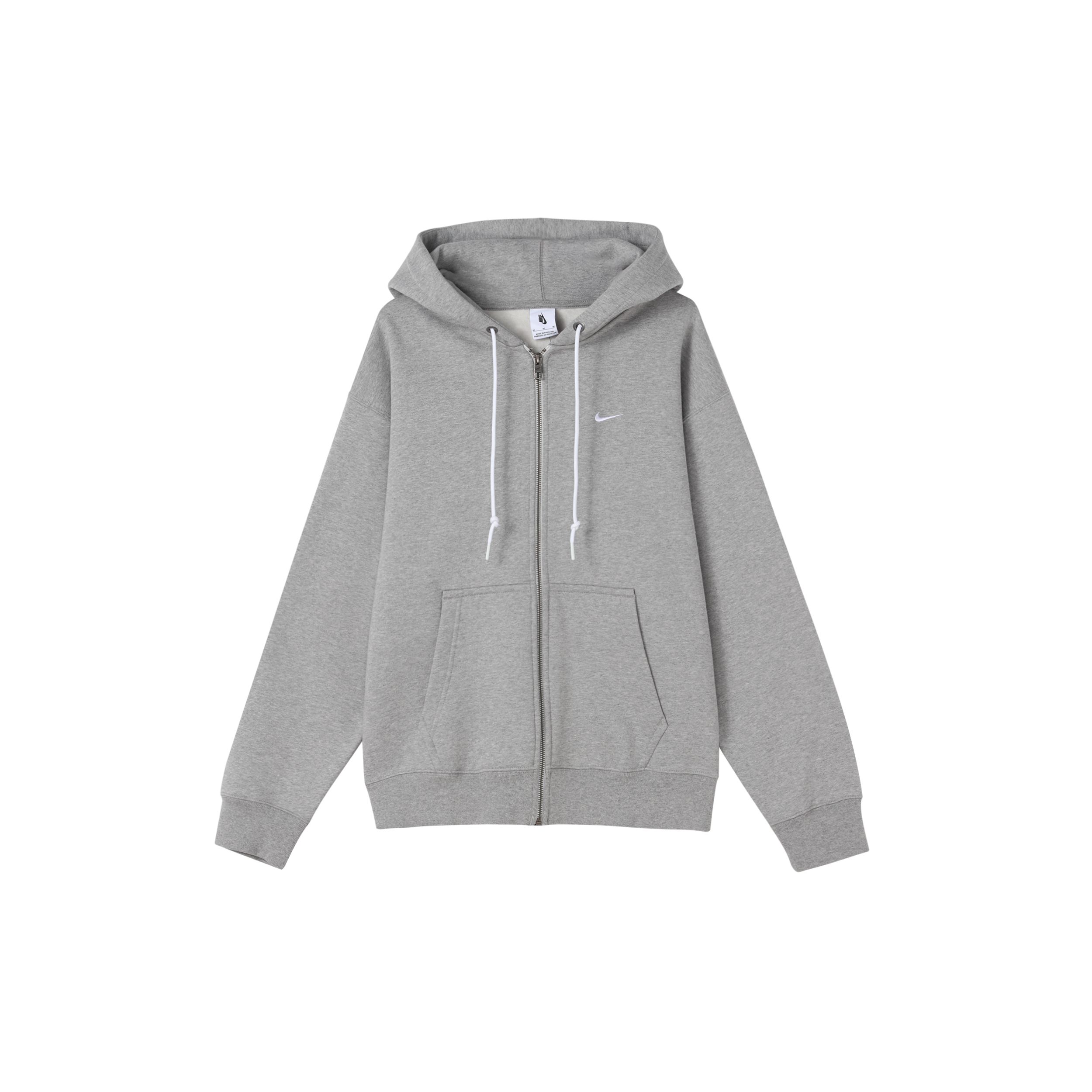 Nike Sportswear Men s Embroidered Logo Full-Zip Hooded Jacket Dark Grey Heather Standard Fit DR0404-063 M