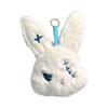 Fluffy Halloween Plushie Compact Stitched Bunny Bag Pendant Gothic Rabbit  Key Organizer
