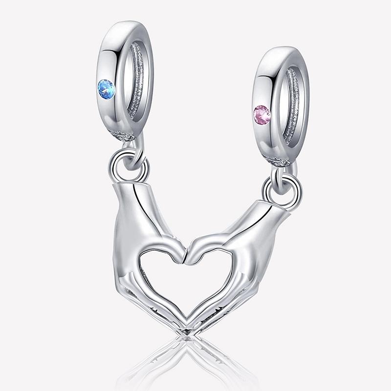 Copper Love Heart Series Safety Charms Bead Fit Diy Bracelet Necklace Making Gift Of High Quality Fine Jewelry