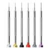 6pcs Colored Slotted Screwdriver Set 0.6-1.6mm Hexagonal Head Steel Repair Tool For Watch Glasses Electronics