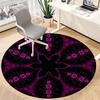 1pc Purple Abstract Pattern Office Round Rug, Non-slip, Soft and Durable Office Rug for Interior Decoration, Perfect for Office, Beautiful Decoration
