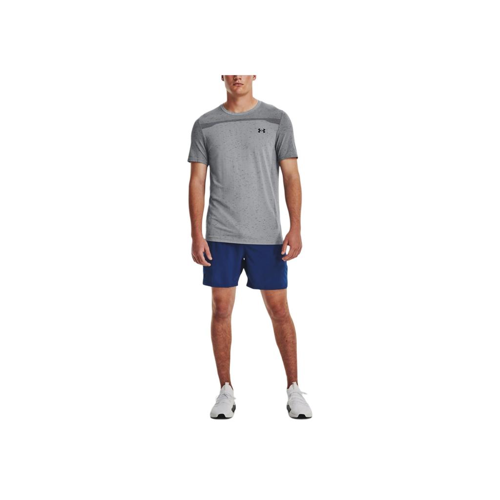 Under Armour Solid Color Tight Waist Double Pocket Sports Shorts Men shorts Blue 1373718-471