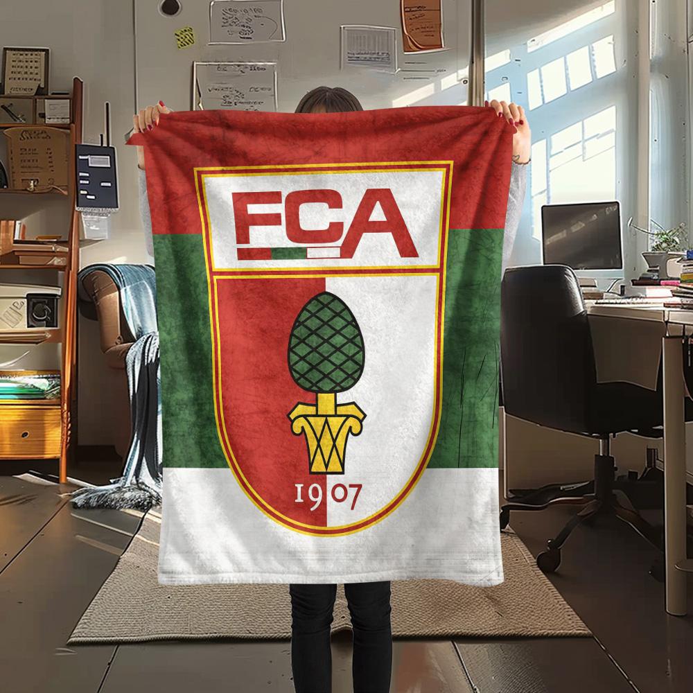 FC Augsburg Flannel Blanket, High quality Comfortable for All Seasons, Home Decor, Warmth and Comfort