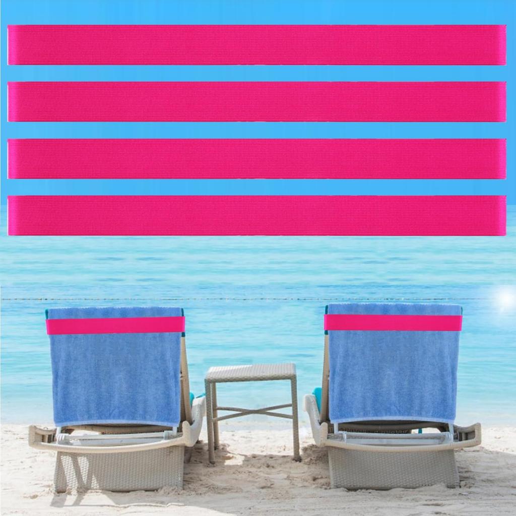 Beach Towel Bands (4 Pack), Beach Chair, Pool Chairs & Cruise Ship Essentials, The Better Towel Chair Clips Towel Holder Beach Towel Clips(4 Mix)