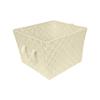 Large Woven Storage Basket Lightweight Durable Organization Tote with Handles Home Decor Rectangular Storage Bin Polypropylene