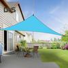 Outdoor Sun Shade Sail with Carabiner UV Blocking Triangle Canopy Permeable Breathable Heavy Duty Deck Backyard Patio Shade Cover