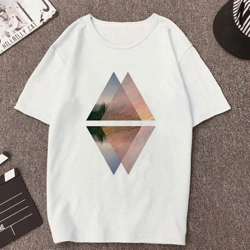 

New Mama Letter Shirts Printed Summer Female T-Shirt Casual Short-Sleeve Tees Geometric Figure Ulzzang Harajuku Women Tops Shirt S білий