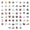 Viking Longship Cartoon Stickers: 60pcs Waterproof Graffiti Decals for Laptop & Journal Decoration