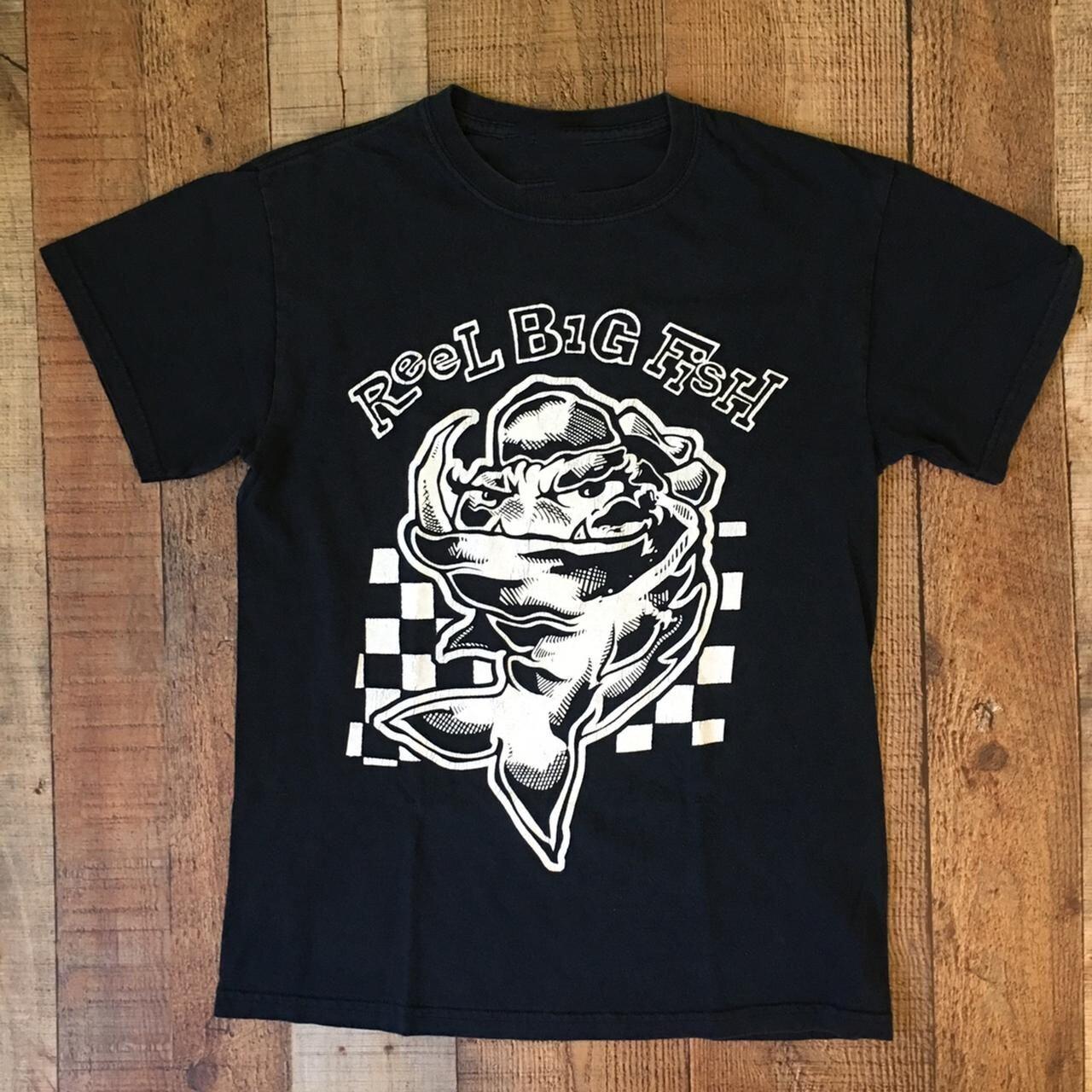 Vtg Reel Big Fish Band Gift For Fans Cotton Black T Shirt For Men UR126 XXL