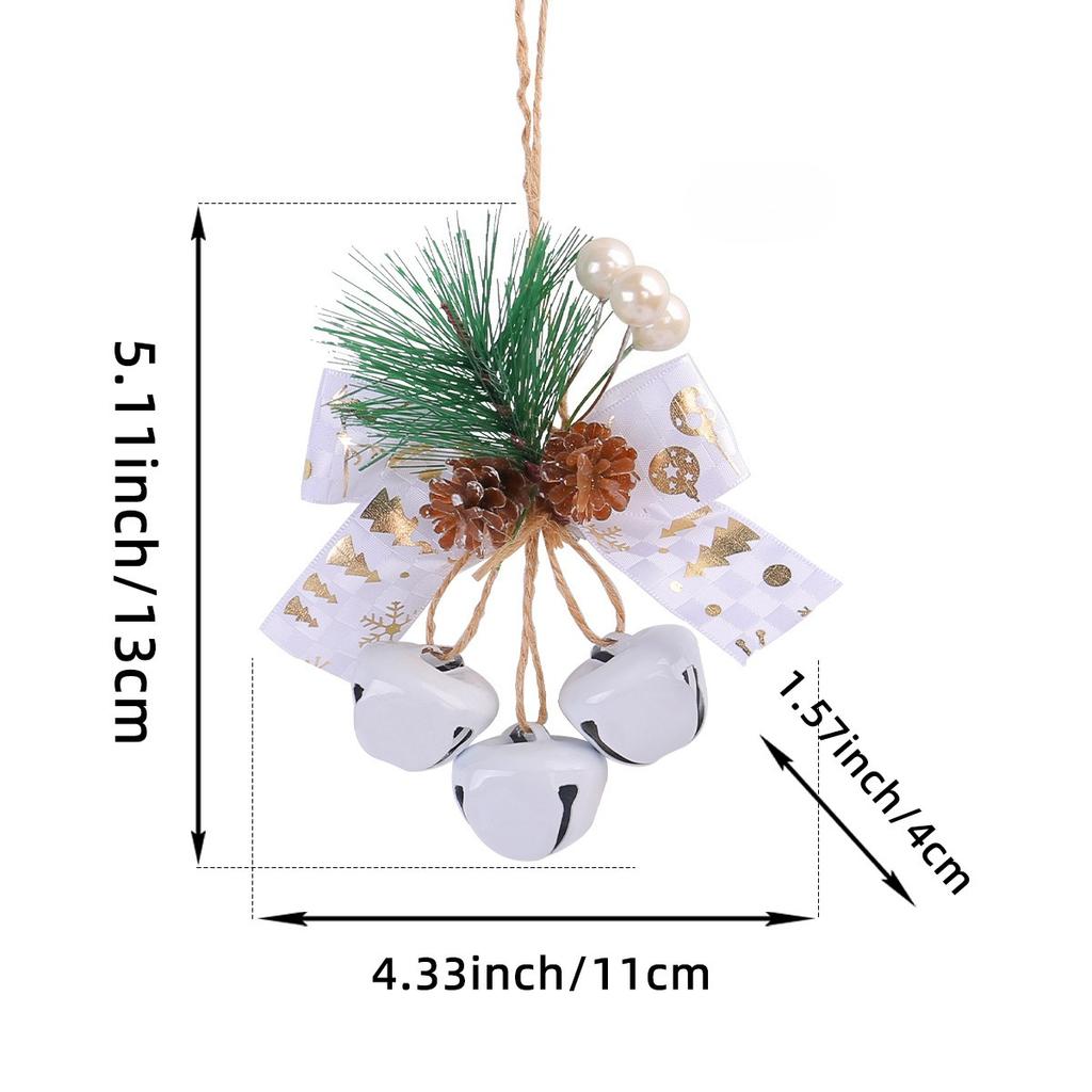 Christmas Bell Accessories Pendant DIY Mall Christmas Tree Pendant Bow Bell Decoration