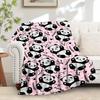 1pc Panda,Cute,Pattern Flannel Blanket - Lightweight Soft for All Seasons, Ideal for Couch, Office, Bed, Travel, Camping - Unique Gift, Cont