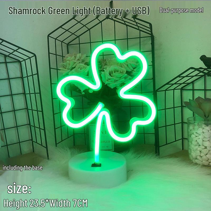 Lumière LED Néon Cactus & Flamant Rose pour Décorations de Fêtes