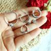 Vintage Hollow Gossip Small Stud Earrings Bohemian 6-Piece Set Earrings Stud Earrings