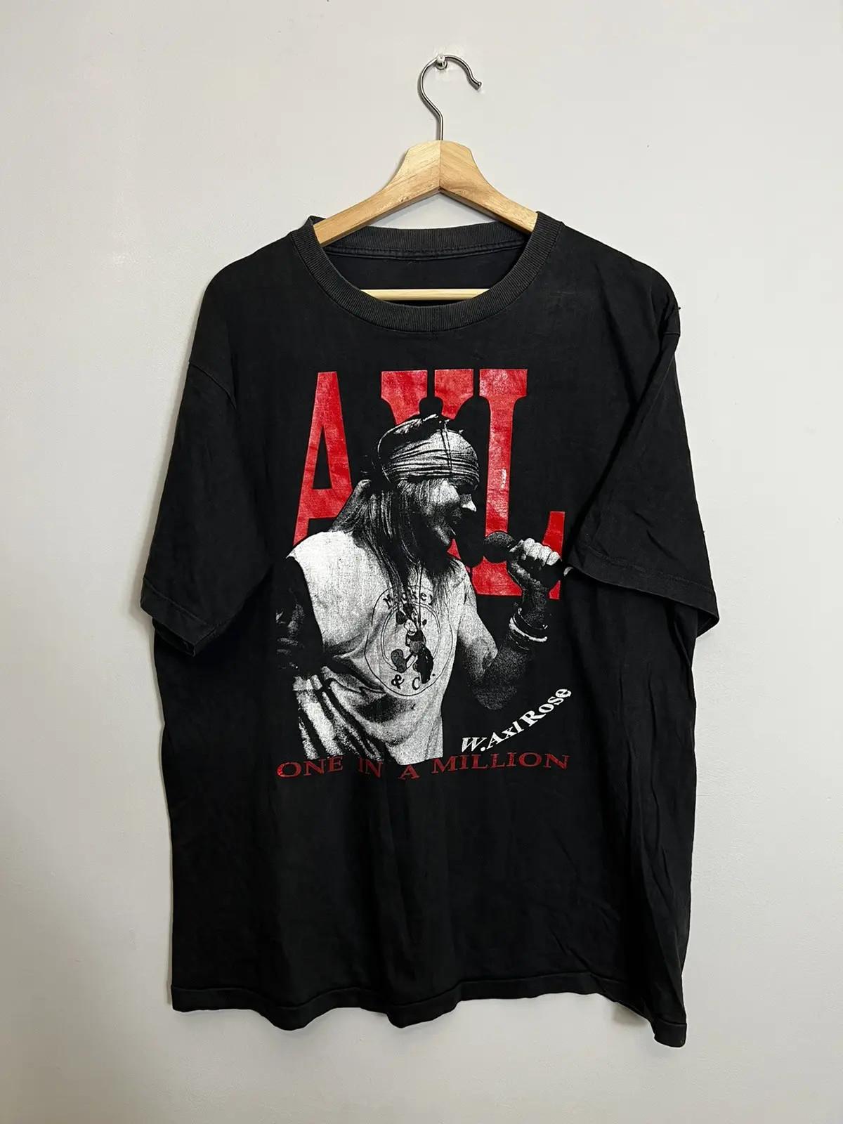 90s Vintage Tshirt Axl Rose Guns N Roses Rock Band Tshirt Unisex T-Shirt L