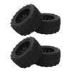 4pcs RC Car Wheels Tires Universal 10 Spoke Rims Rubber with M4 Lock Nut RC Car 1/10 Wheels Tires fo