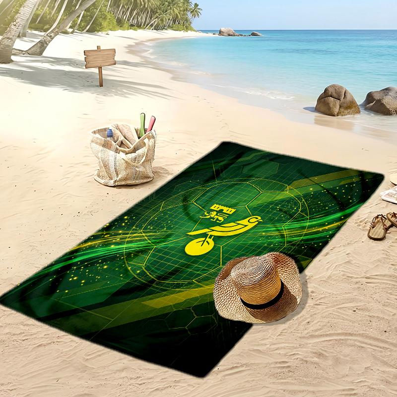 Norwich City Fußball Print Strandtuch, Großes Weiches Schnelltrocknendes Handtuch für Strand Camping Schwimmen