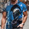 Men's 3D Spartan Knight Pattern T-shirt Outdoor Casual Micro Elastic Breathable T-shirt Summer Fashion Short Sleeve T-shirt Top
