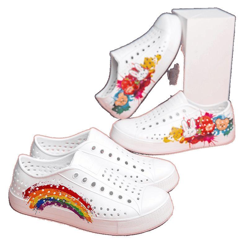 Parent-child hole shoes Women's children's hole shoes Non-slip sandals Men's and women's outdoor baotou wading outside the beach breathable shoes