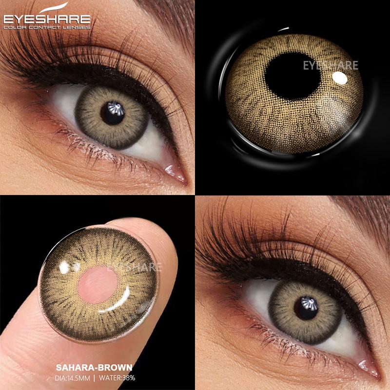 EYESHARE 1 Pair Fashion Eye Contacts Green Colored Pupils for Eyes Natural Blue Color Lenses High Quality Cosmetics Lens