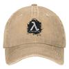 Black Mesa Half Life Lambda Washed Baseball Cap Game Hip Hop Hats Spring Women Men Outdoor Sports Sun-Proof Baseball Caps