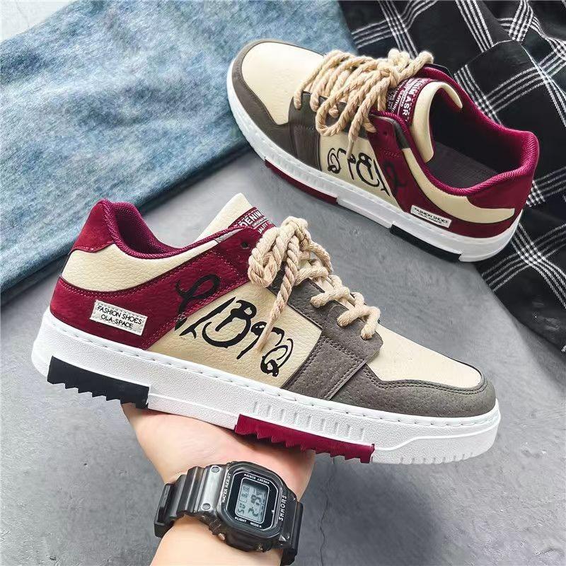 Men Casual Leather Sneaker High-quality Lace Up Designer Comfort Trend Board Shoe Men Breathable Tennis Run Shoes Zapatos Hombre