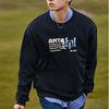 Anta FW22 Lifestyle Collection Letter Print Pullover Fleece Lined Long Sleeved Sweatshirt Unisex Black 952238723-3
