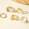 Accessories French Baroque special-shaped simple pearl ring light luxury temperament open ring set