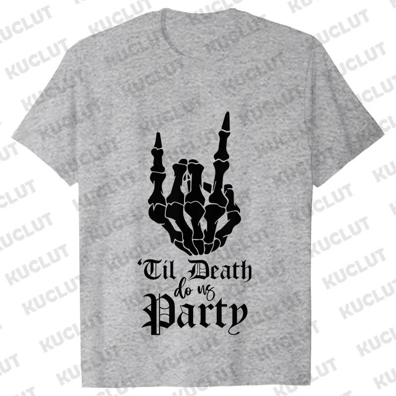 Punk Rock Bachelorette Party Blouse Team Bride or Die T-shirt Bridal Shower Wedding EVJF Tees Single Farewell Skull Graphic Tops