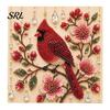 Relaxing Hobbies for Stress Relief Bird Faux Pearl Painting Kit, Flower And Art DIY Artistic Activities Kids Teens Owl Red Craft Set Adults, Home Wall