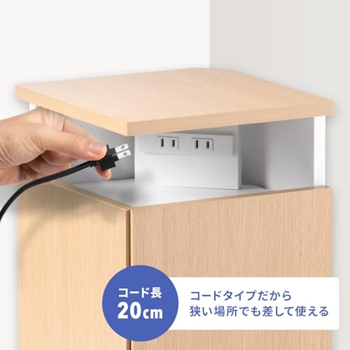 SANWA SUPPLY PD33W Power Strip with Cord Retractor (3 AC Outlets + 1 Type-C + 2 USB-A), Mobile, Compact, Black, TAP-MCU3BK
