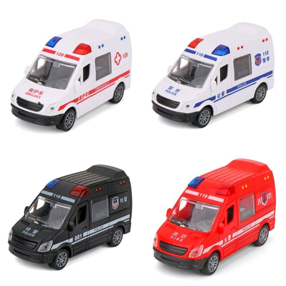 Classic Fire Truck Car Model Zinc Zinc Alloy Inertial Vehicle Toys Vehicles Carrier  Gift for Boy