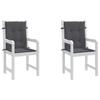 Garden Chair Cushions for Low Back Chairs 2 Pcs Anthracite