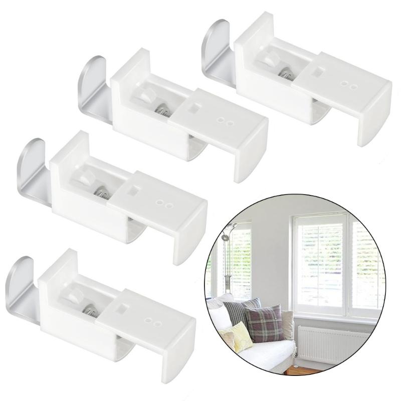 4Pcs Pleated Blind Clip Bracket Accessories Set Roller Curtain Shade Clamp for Vertical Blind Repair and Replacement