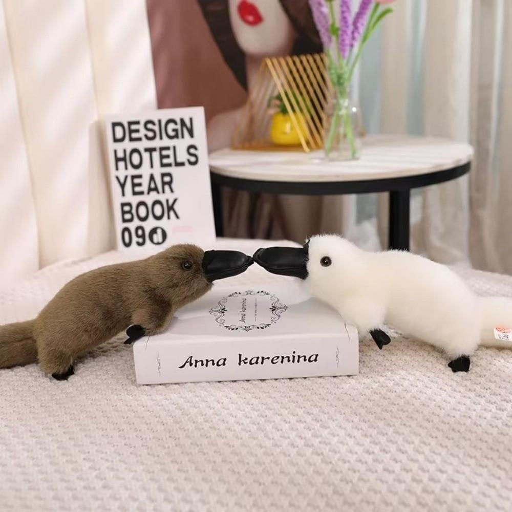 White/Grey Simulation Platypus Plush Toys 30/35/45cm Platypus Plush Doll Animal Stuffed Dolls