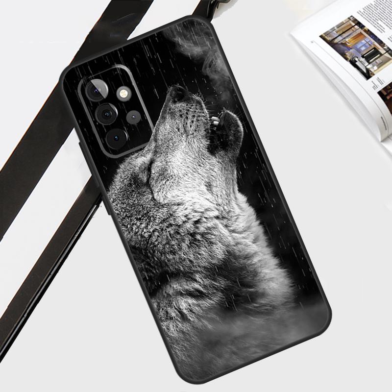 Wolf Howls Art Case For Samsung Galaxy A12 A22 A32 A52 A56 A36 A26 A16 A06 A54 A34 A14 A13 A53 A15 A35 A55