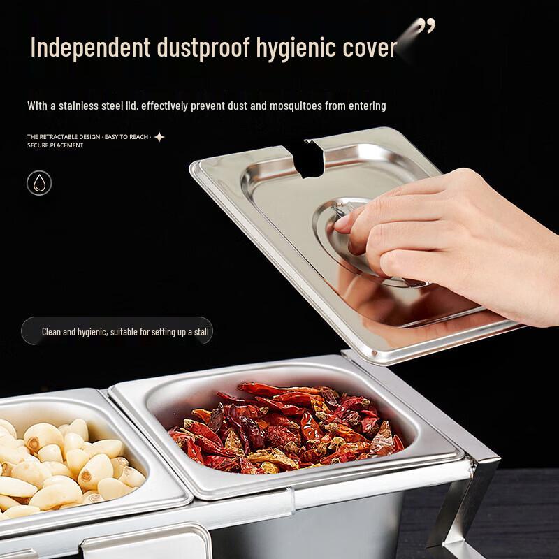 Telescopic Stainless Steel Food Pan Seasoning Rack