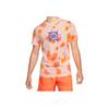Nike Geometric Tie-Dye Casual Round Neck T-Shirt Men Tops Orange DQ1068-610