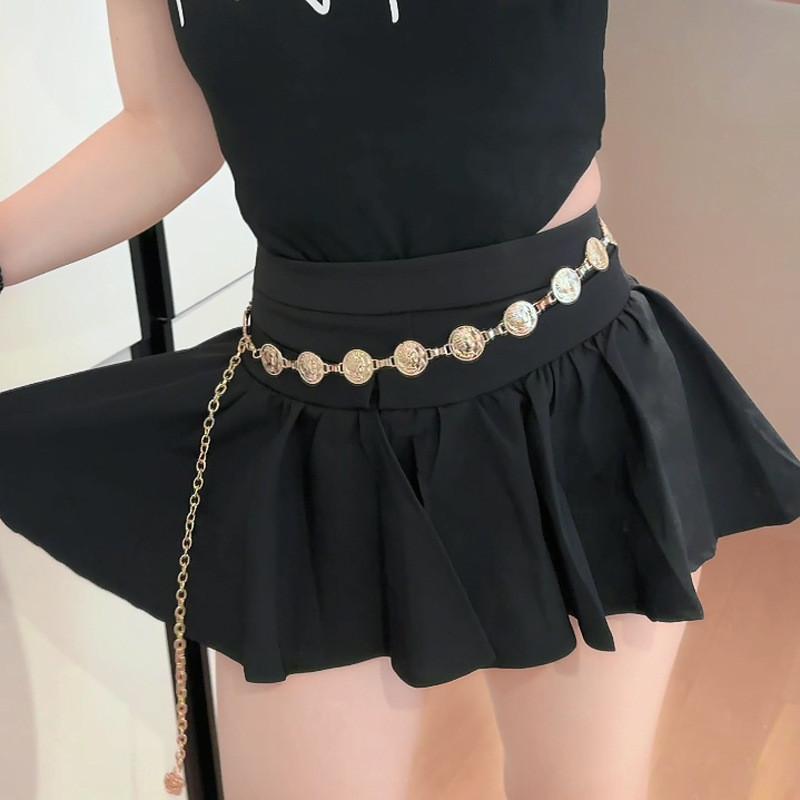 Elegant Metal Waist Chain For Women With Water Diamond Embellishments For Summer Fashion