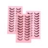 10 Pairs Super Roll Fake Eyelash Curl Russian False Eye Lashes 3D Mink Reusable Fluffy Lashes Eyelashes Extensions Makeup