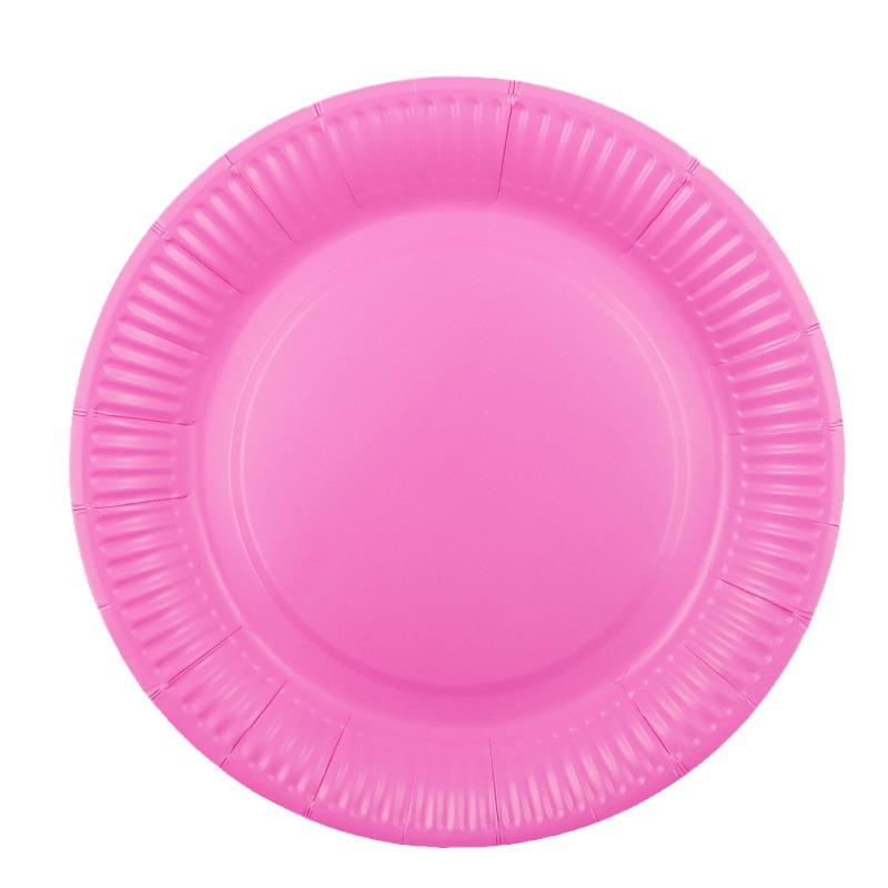 Solid Color Disposable Paper Plates for Party, Picnic, or Birthday